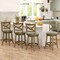 Costway Swivel Bar Stools Set of 2/4, 25” Counter Height Barstools with Backrests for Kitchen